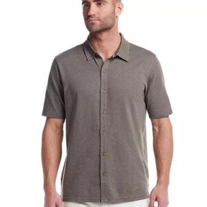 Weatherproof Vintage Men's Twill Short-Sleeve Button Shirt